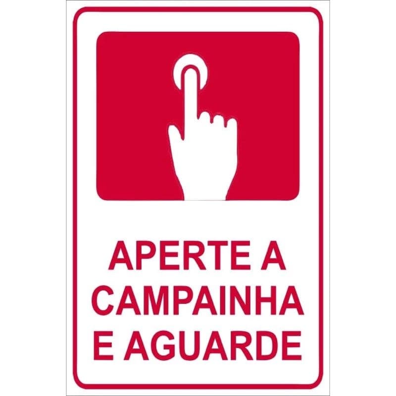 Placa Decorativa Aperte a Campainha e Aguarde