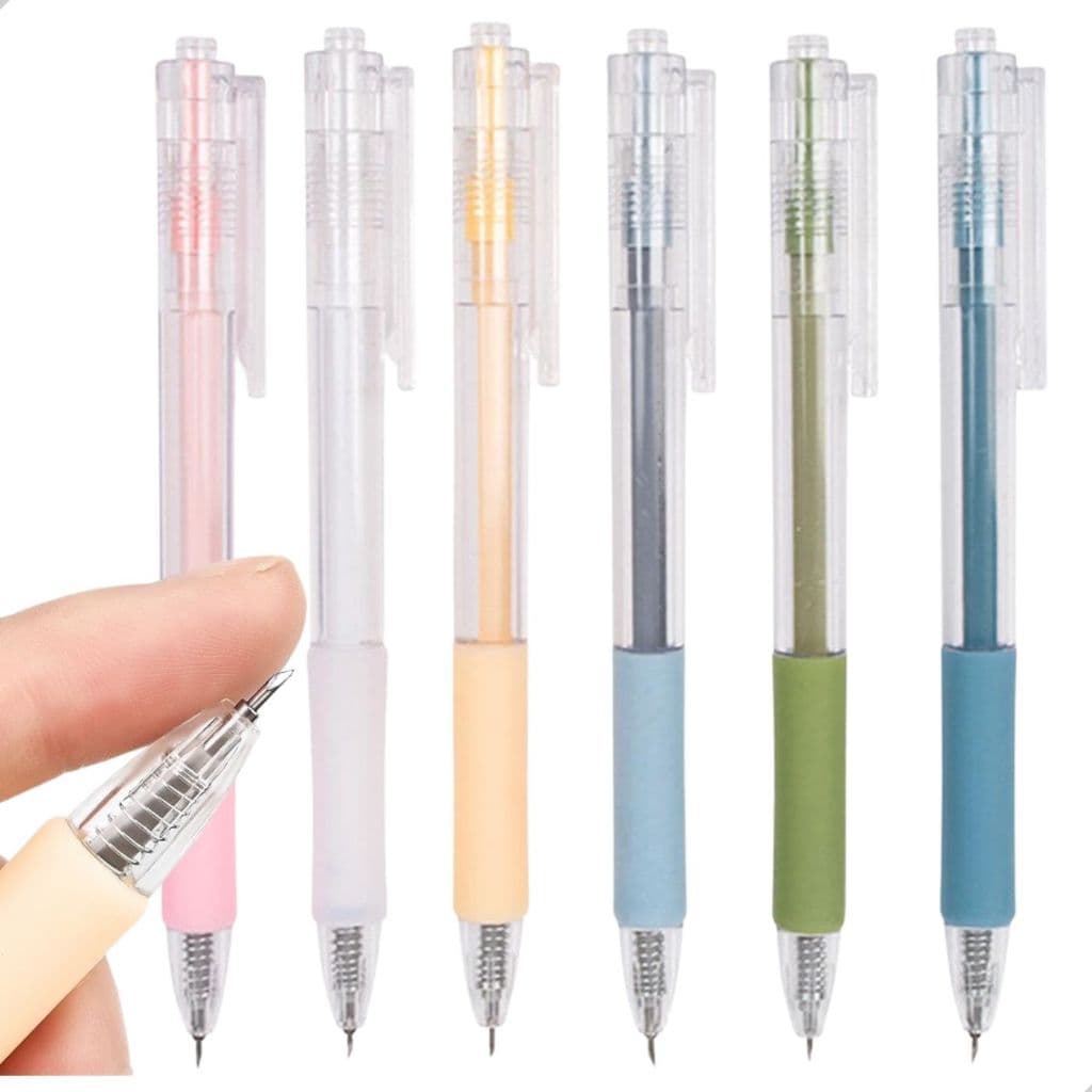 Caneta Retrátil Estilete kit com 6 de Precisão para Corte de Papel Scrapbook