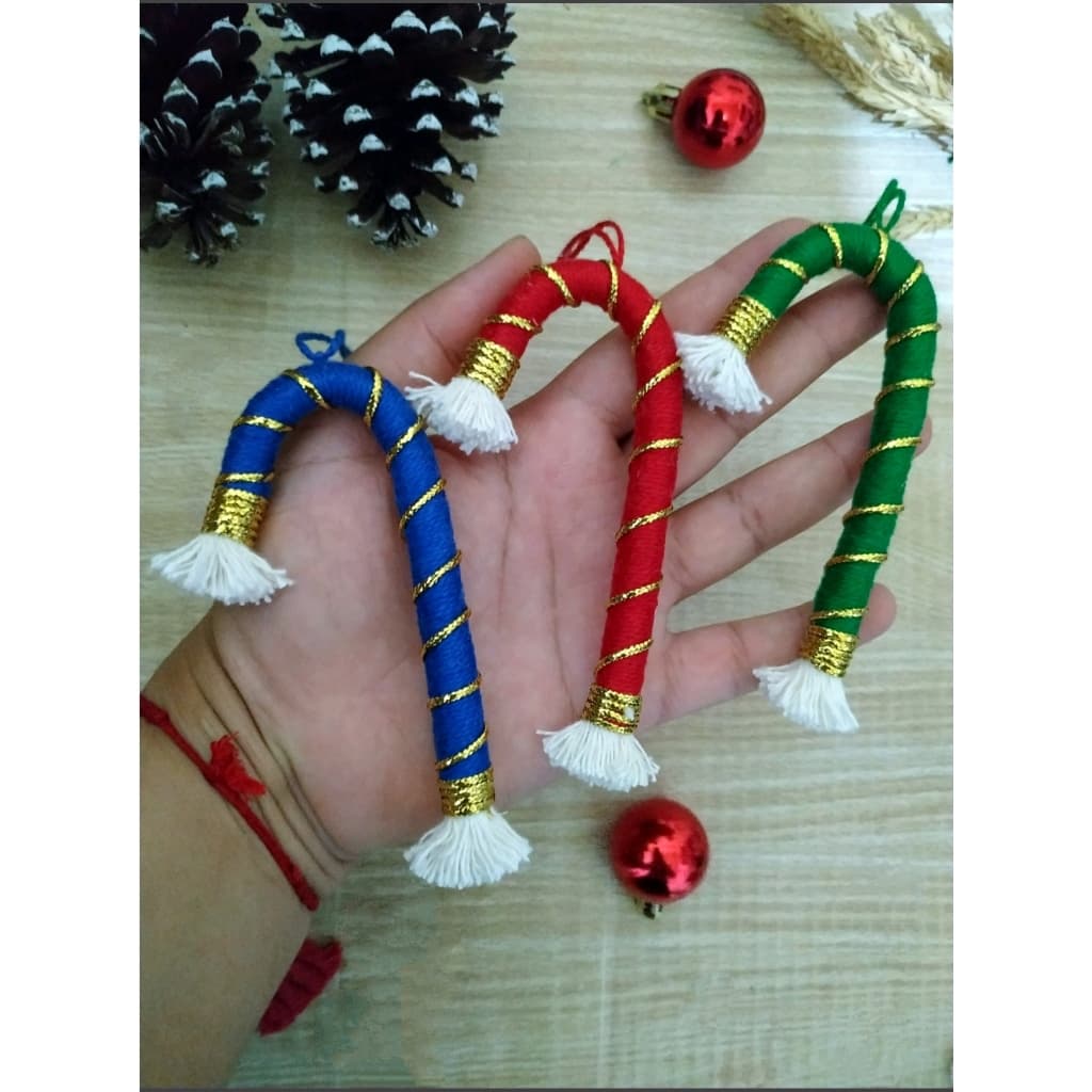 Kit 3 bengalas de natal , pingente para arvore de natal