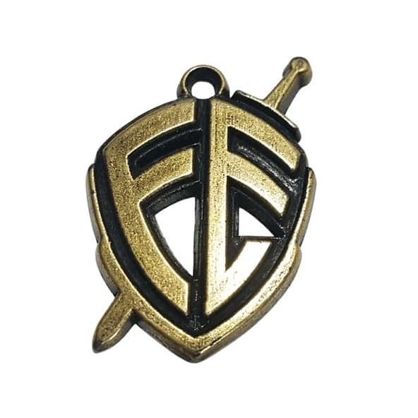 20 Pingentes De Metal Escudo da Fé Cristão para Montar Chaveiros E Bijuterias