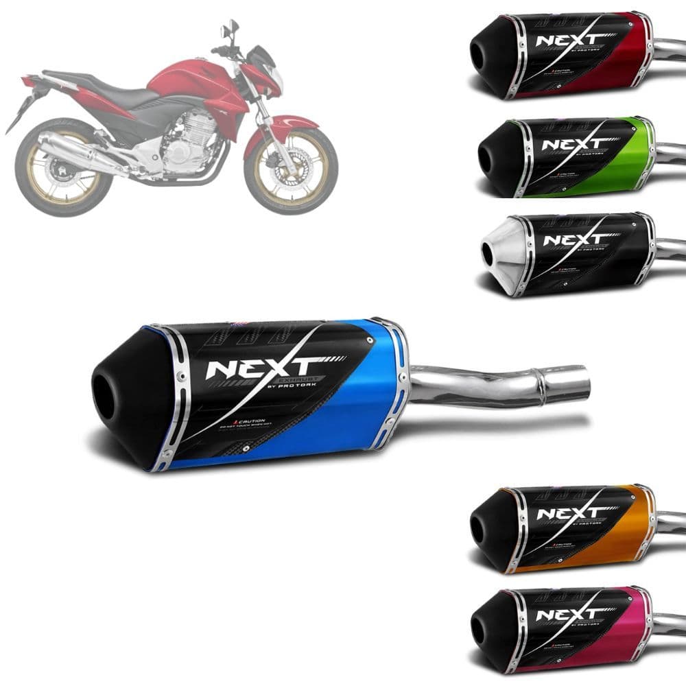 Escapamento Escape Ponteira De Moto Pro Tork Next Honda Cb 300r 2009 2010 2011 2012 2013 2014 2015