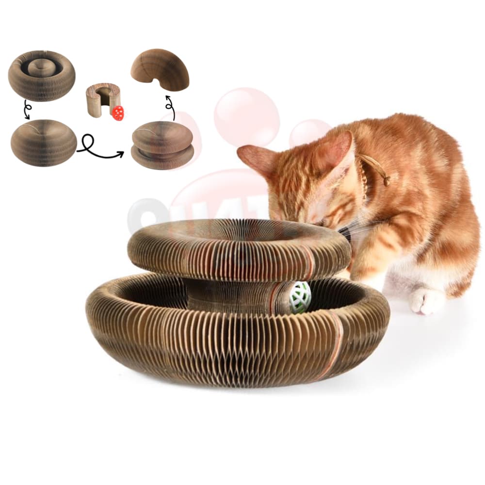 Arranhador gato brinquedo pet para gatos interativo dobravel magico diversas formas