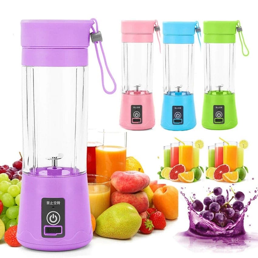 Mini Liquidificador Portátil Shake 6 Laminas + Cabo USB