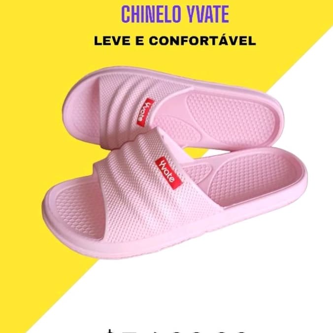 Chinelo Sandália Massageador Nuvem Slide Yvate Super Leve e Confortável Unissex Rosa Bebe