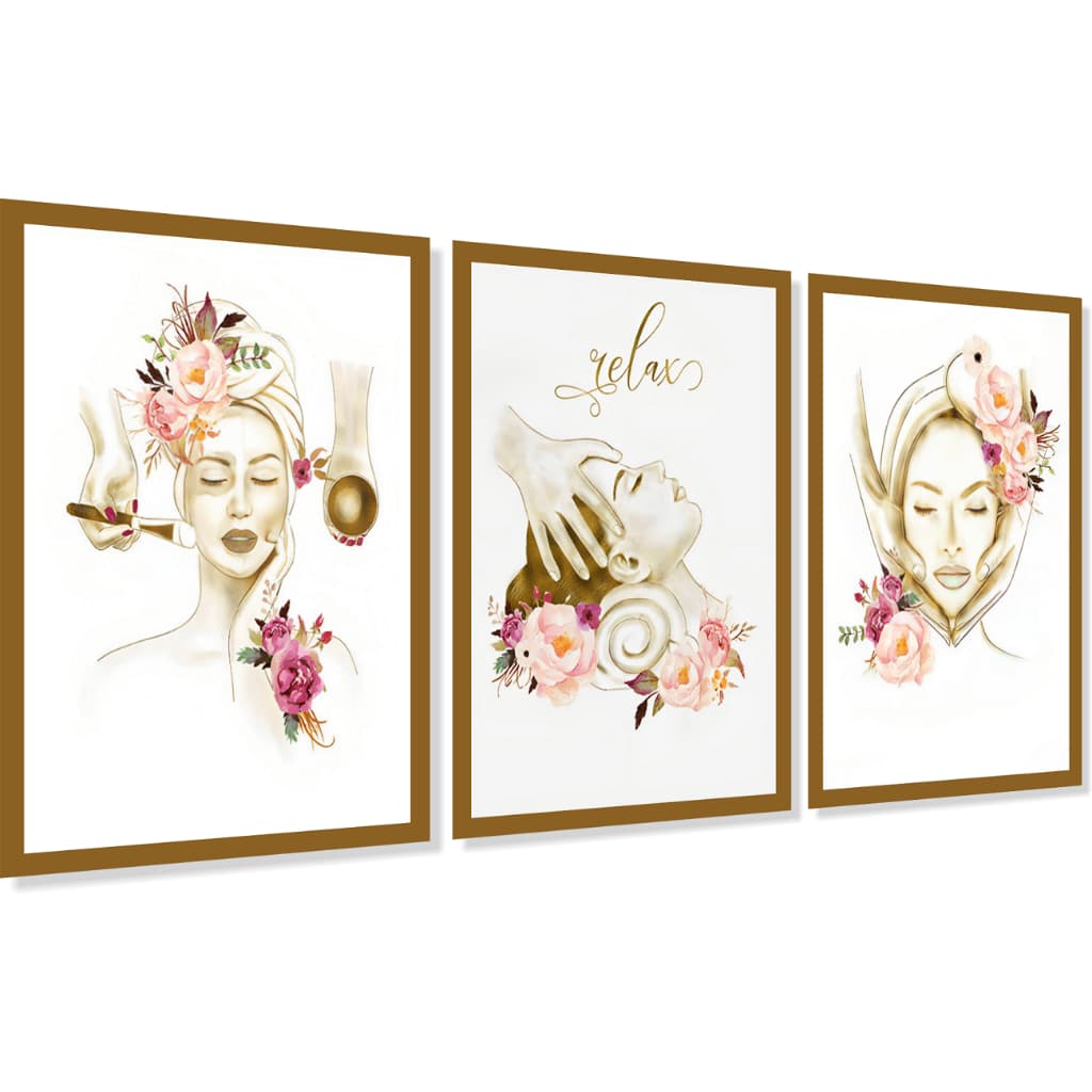 Quadro Decorativo Massagem Relaxar Maquiagem Sono Equilibrio