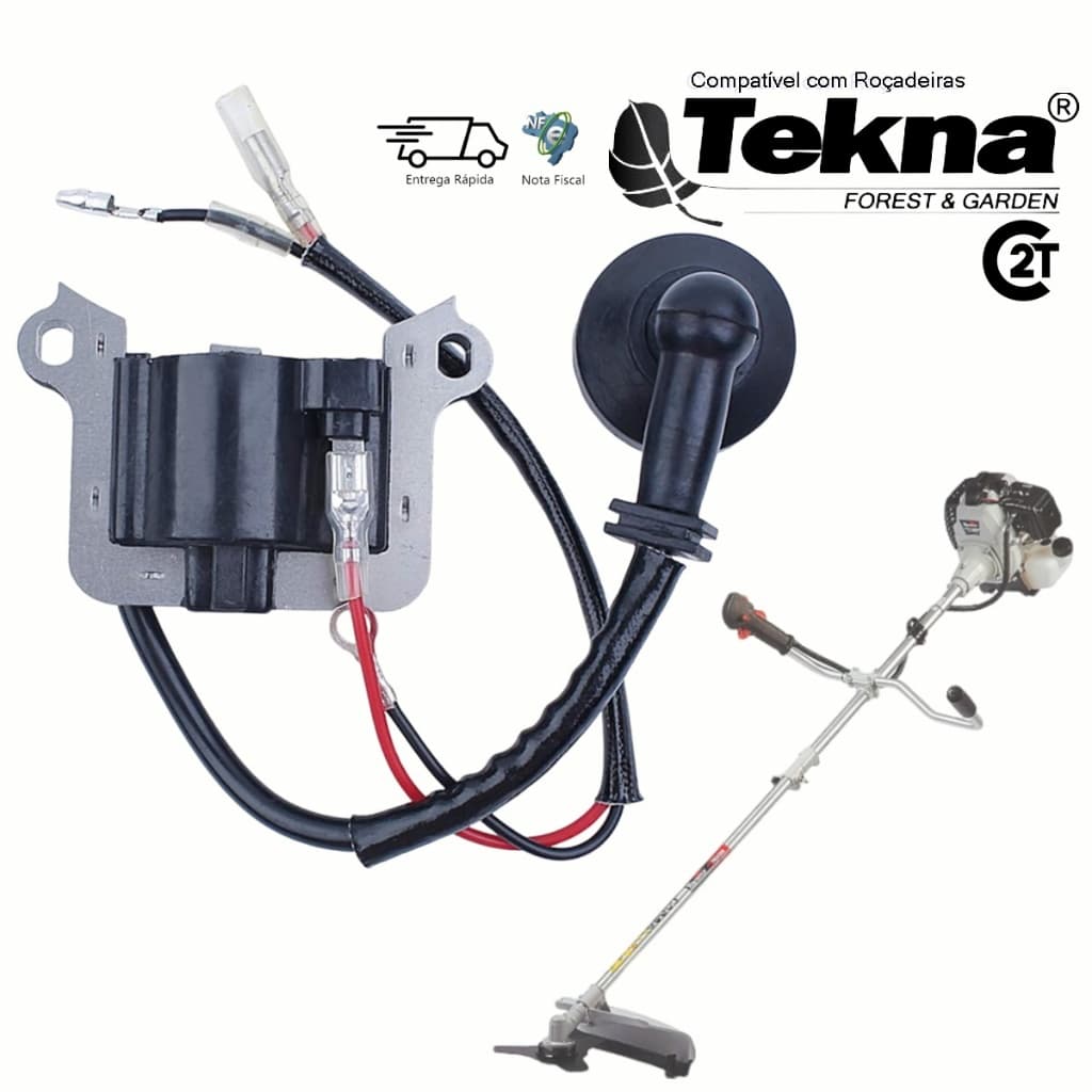 Bobina Módulo Ignição Roçadeira Gasolina Tekna 43cc / 52cc 2T
