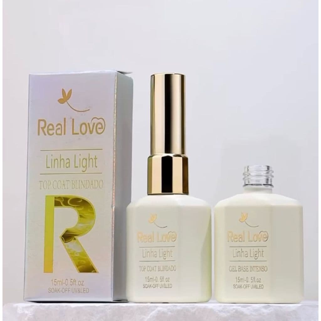 Base Gel Blindado Top Coat Blindado Para Unhas Linha Light 15ml - Real Love