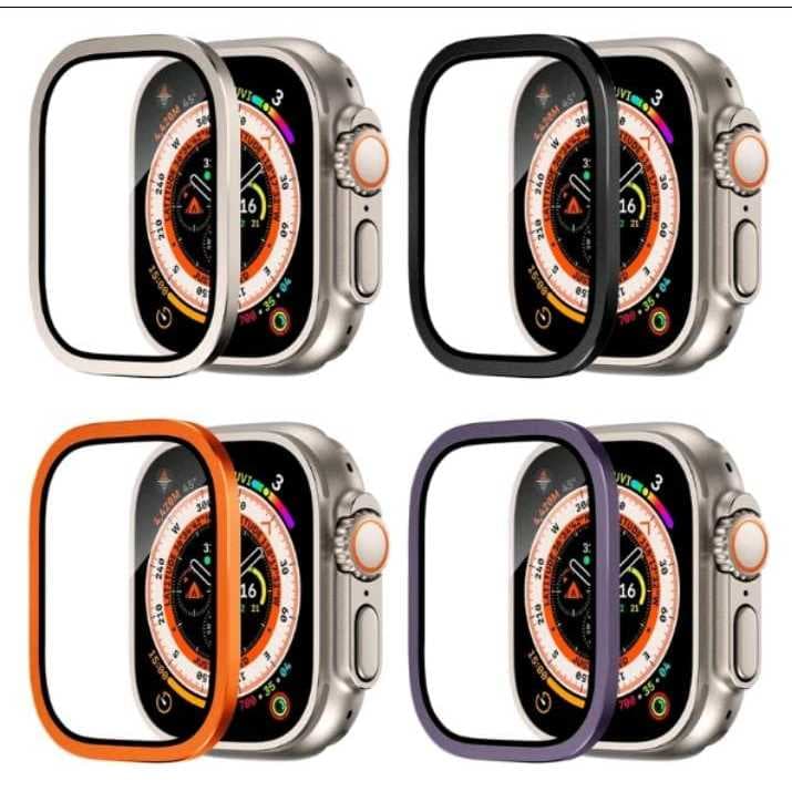 Película de Alumínio 3D Ultra Proteção Para Relógio Smartwatch iWatch Ultra S8 49MM Várias Cores