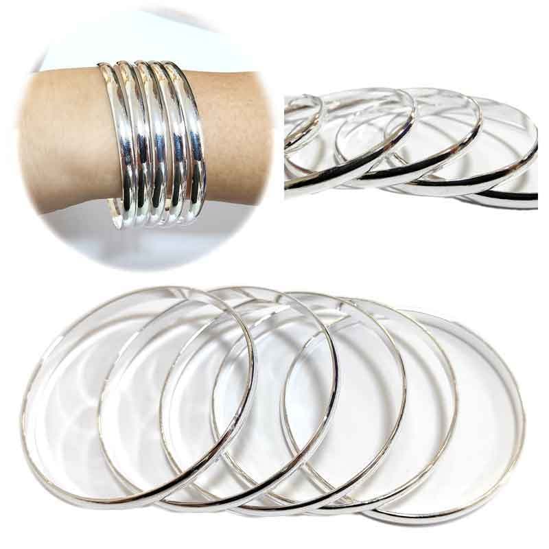 Pulseira Argolas Metal Banhado Para Adulto