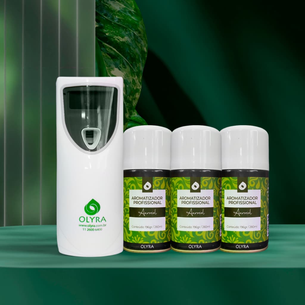 Kit Aromatizador Para Ambientes Aero Branca 35m² + 3 Recarga Aero 280ml