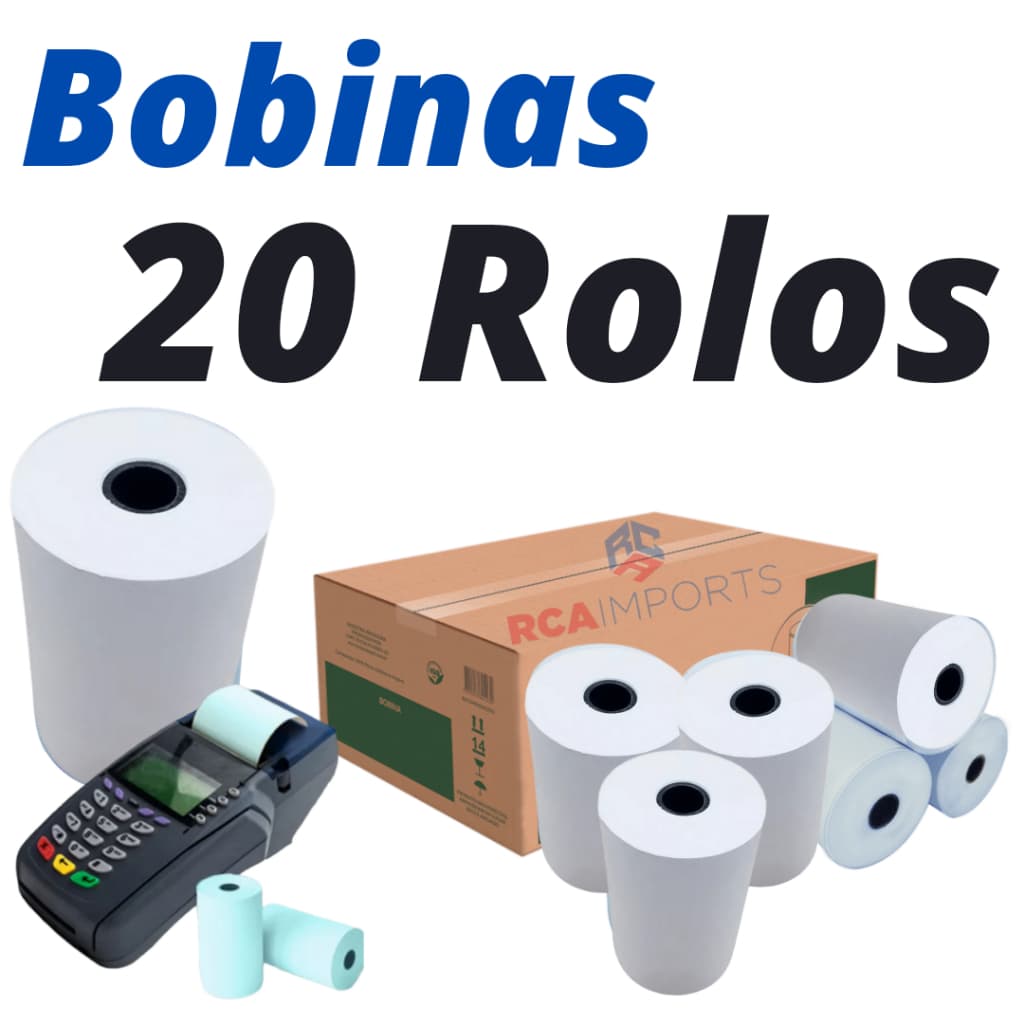 Rolos bobina térmica 57x16 para máquina de cartão