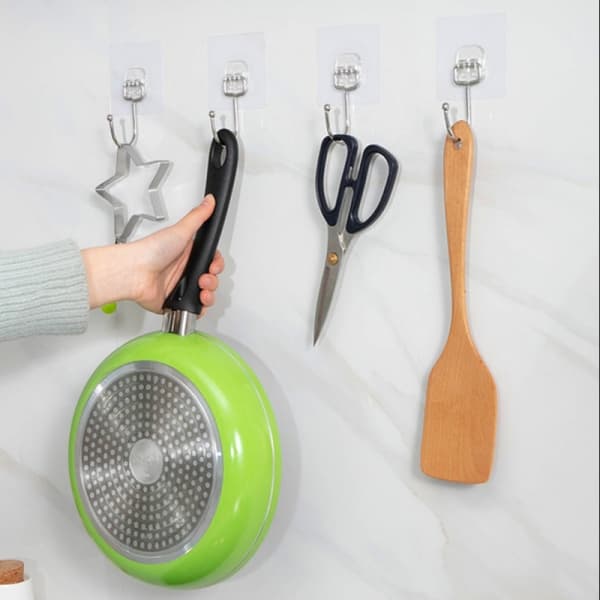 8 Peças Gancho De Parede Cozinha Auto Pendurar Ganchos Gancho Adesivo，Suporta 10 KG