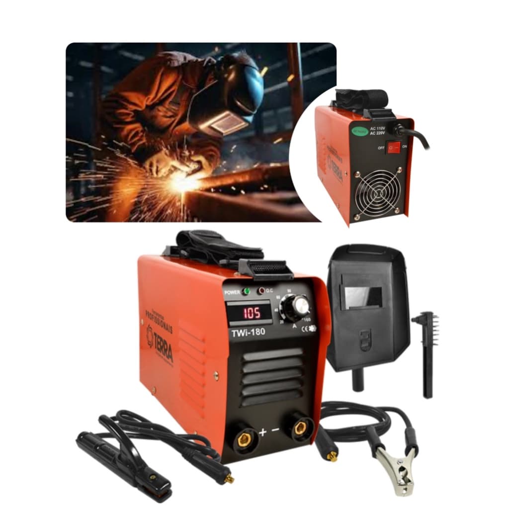 Máquina De Solda Inverter Terra Twi-180 Laranja 110v/220v
