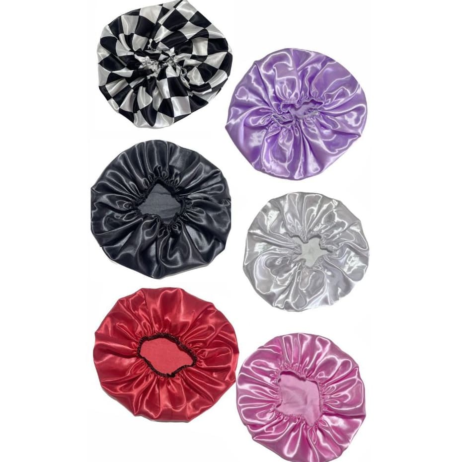 Kit 3 Touca toca de cetim seda, Anti Frizz dormir cabelo, CORES SORTIDAS