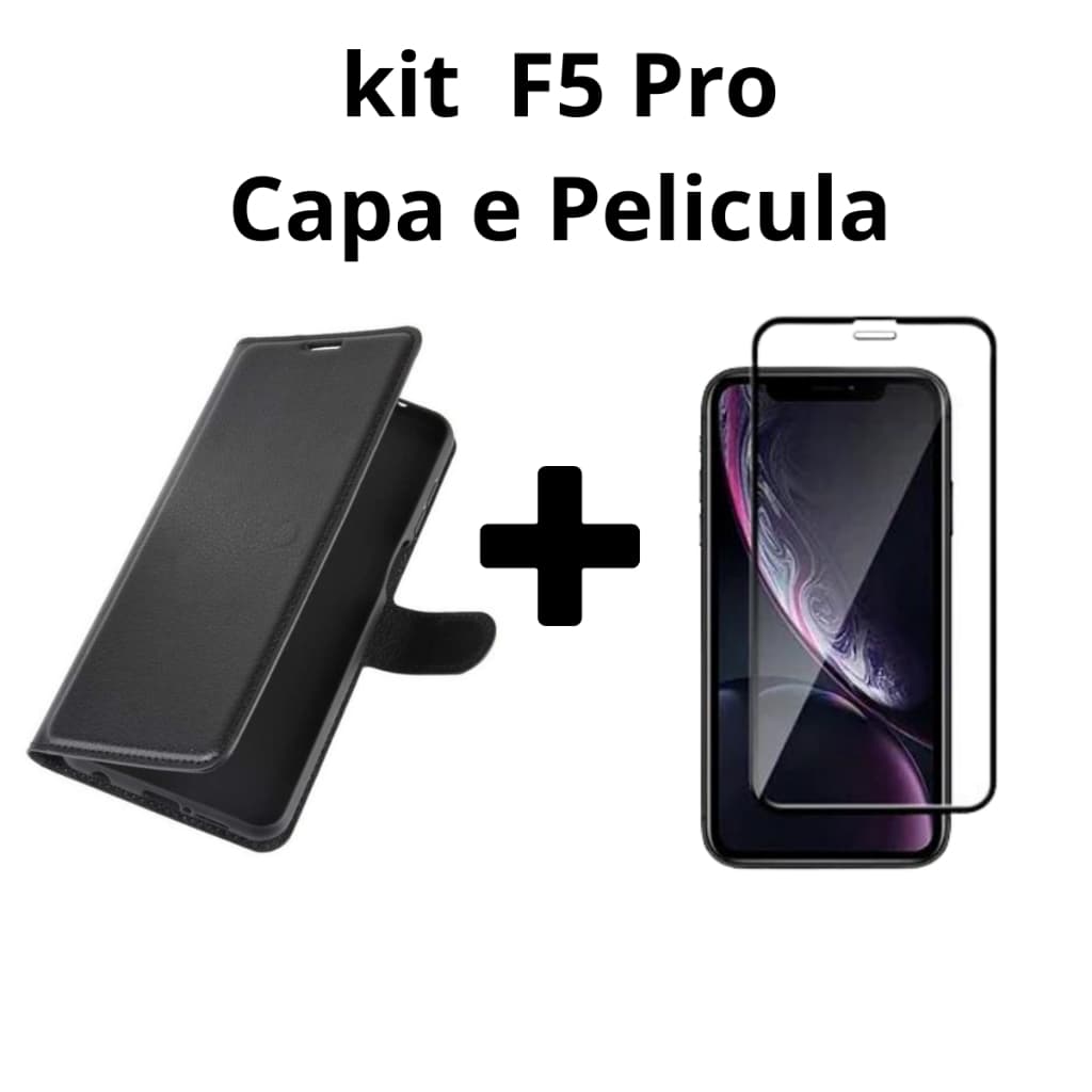 Capinha Carteira Para Poco F5 Pro + Pelicula 3D Proteção em Dobro