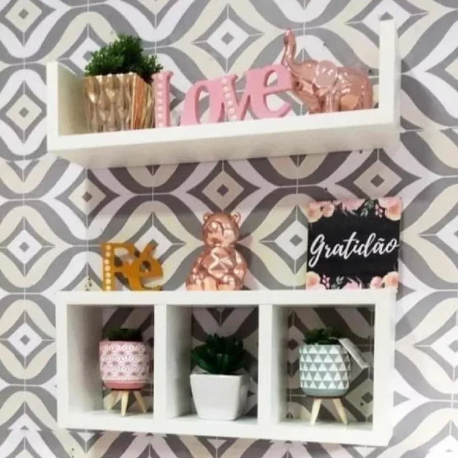 Nicho Com Prateleira Para Decoração De Banheiro Em Mdf