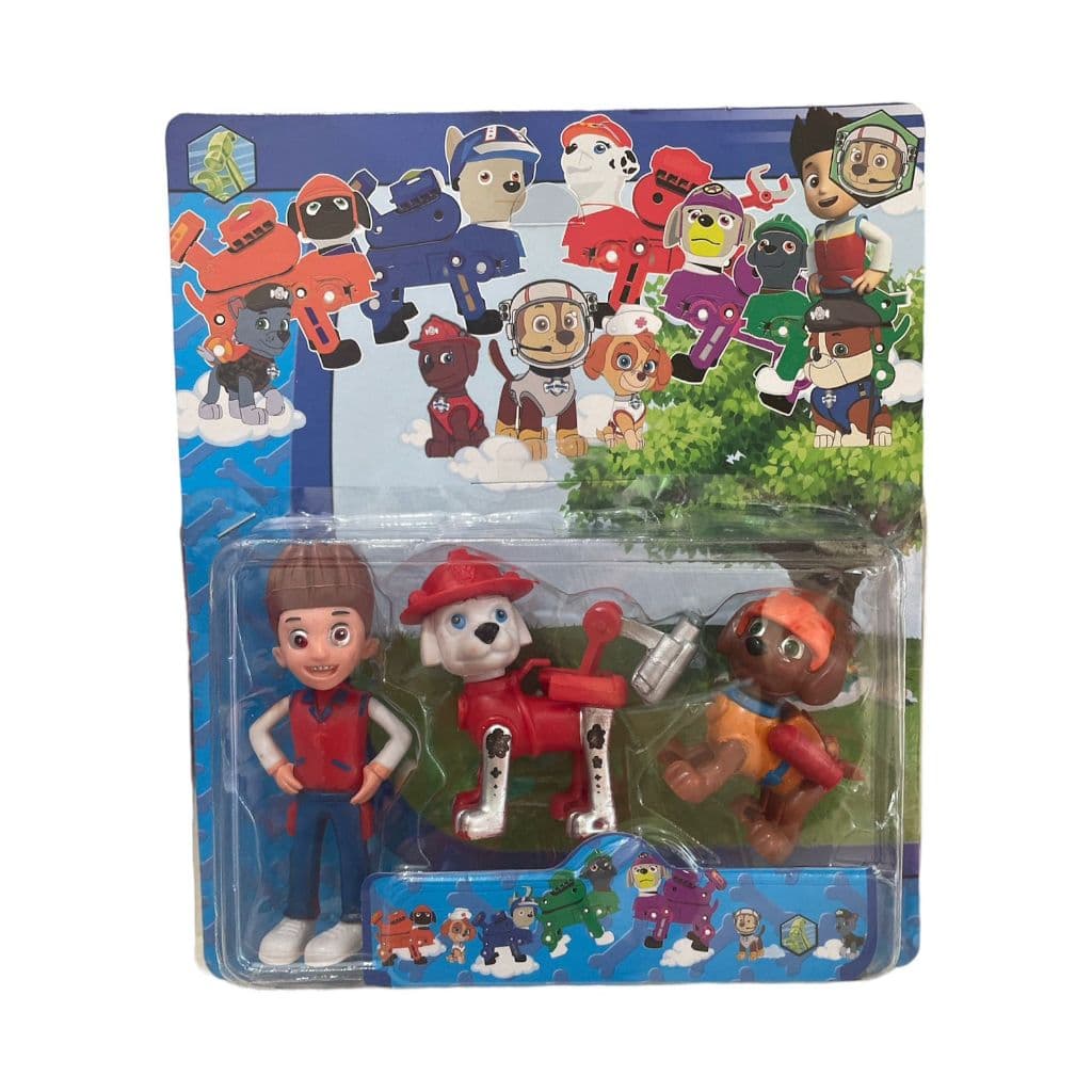 Kit Cartela Bonecos Patrulha Canina Cachorrinhos Coleção Brinquedo Infantil