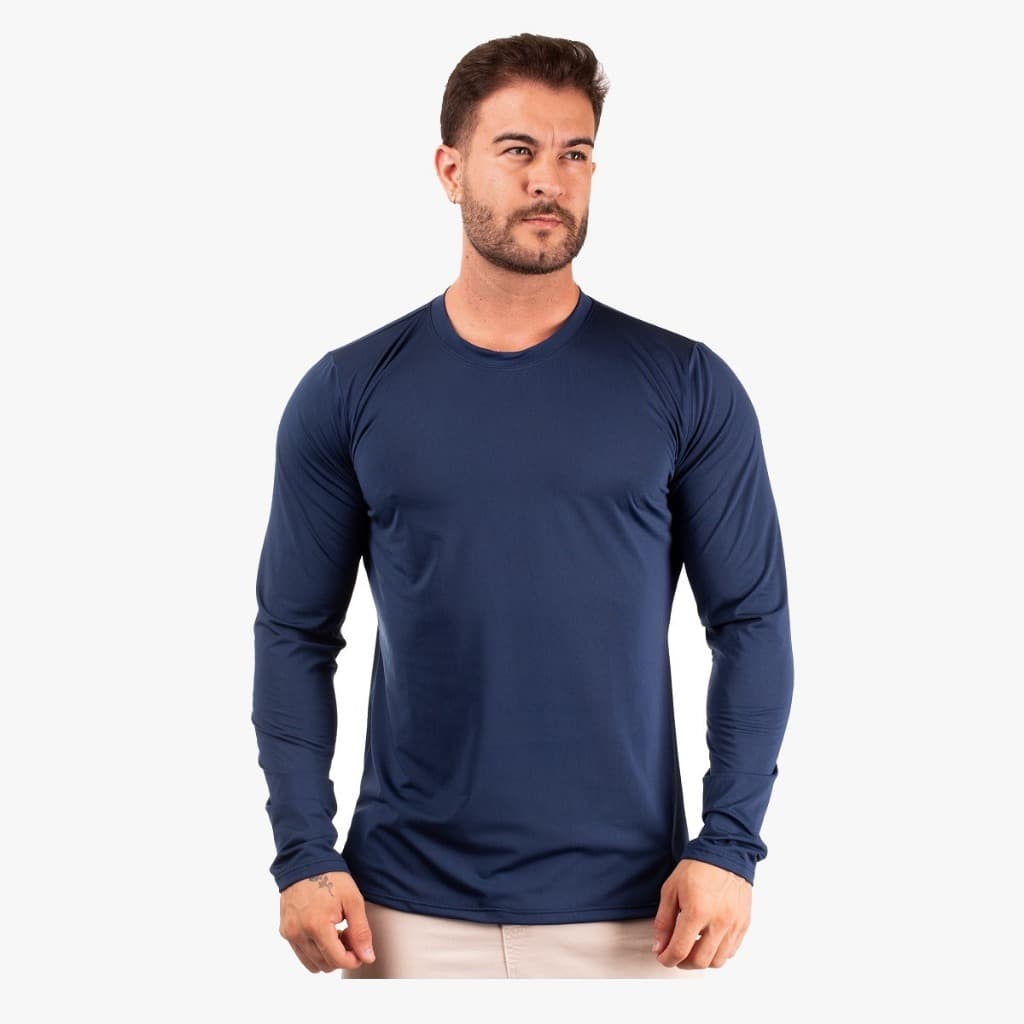Camisa térmica segunda pele camiseta proteção uv