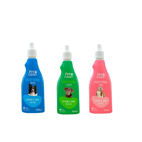 Descubra a Elegância Canina e Felina com o Kit Pet Clean - Inclui Perfume Feminino, Masculino e para Filhotes, uma Experiência de Fragrância Única para Animais de Estimação, Garantindo Frescor e Carinho. Um Toque de Luxo para o Bem-Estar do seu Pet!