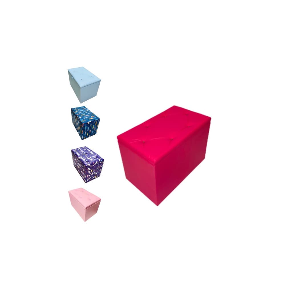 Puff Bau Organizador E Decorativo 58x36x43 Ideal para Guardar Brinquedos de Crianças