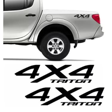 Par Adesivo 4x4 Mitsubishi L200 Triton Lateral