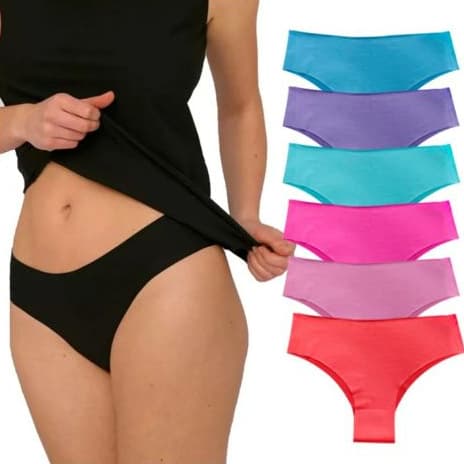 Kit 10 Calcinhas Tanga Sem Costura Sortidas Não Marca Forro Algodão