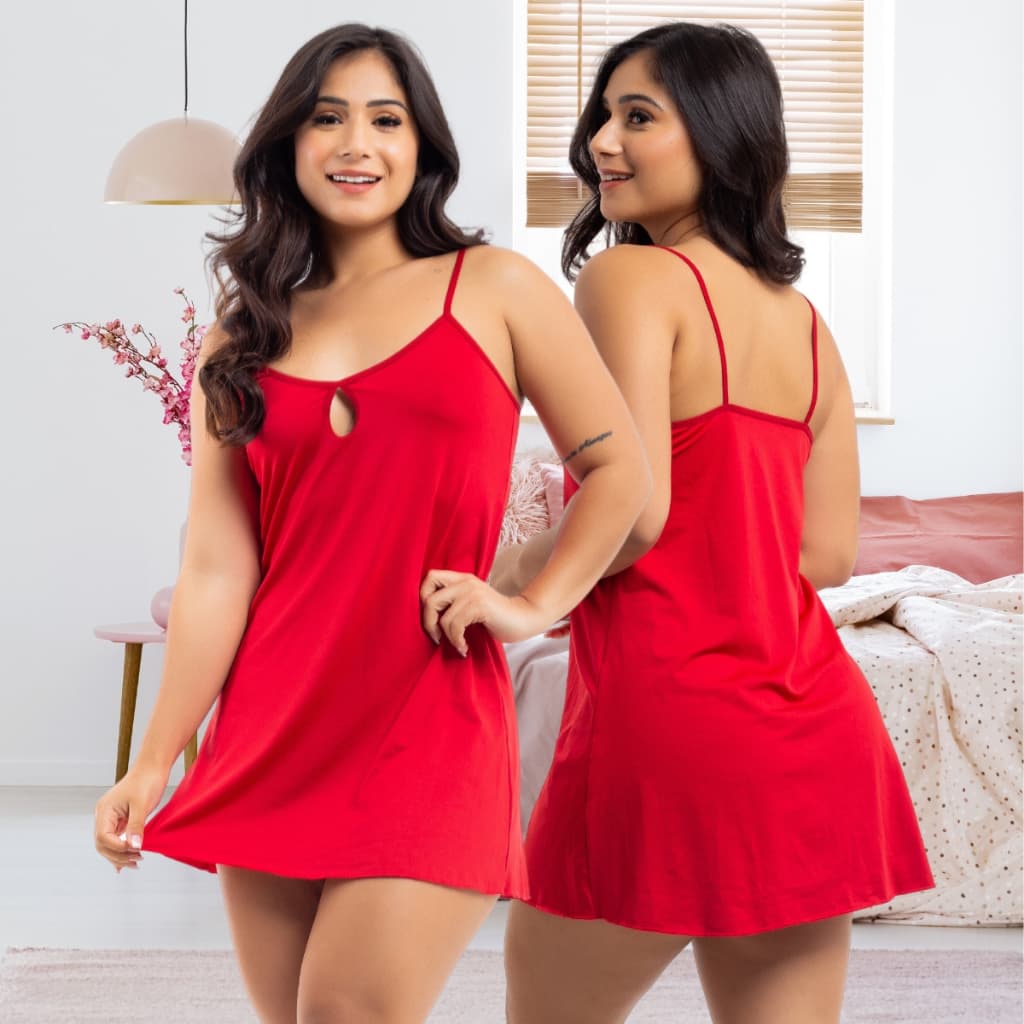Camisola Curta de Dormir Pijama Feminino sem Bojo - VIÉRE