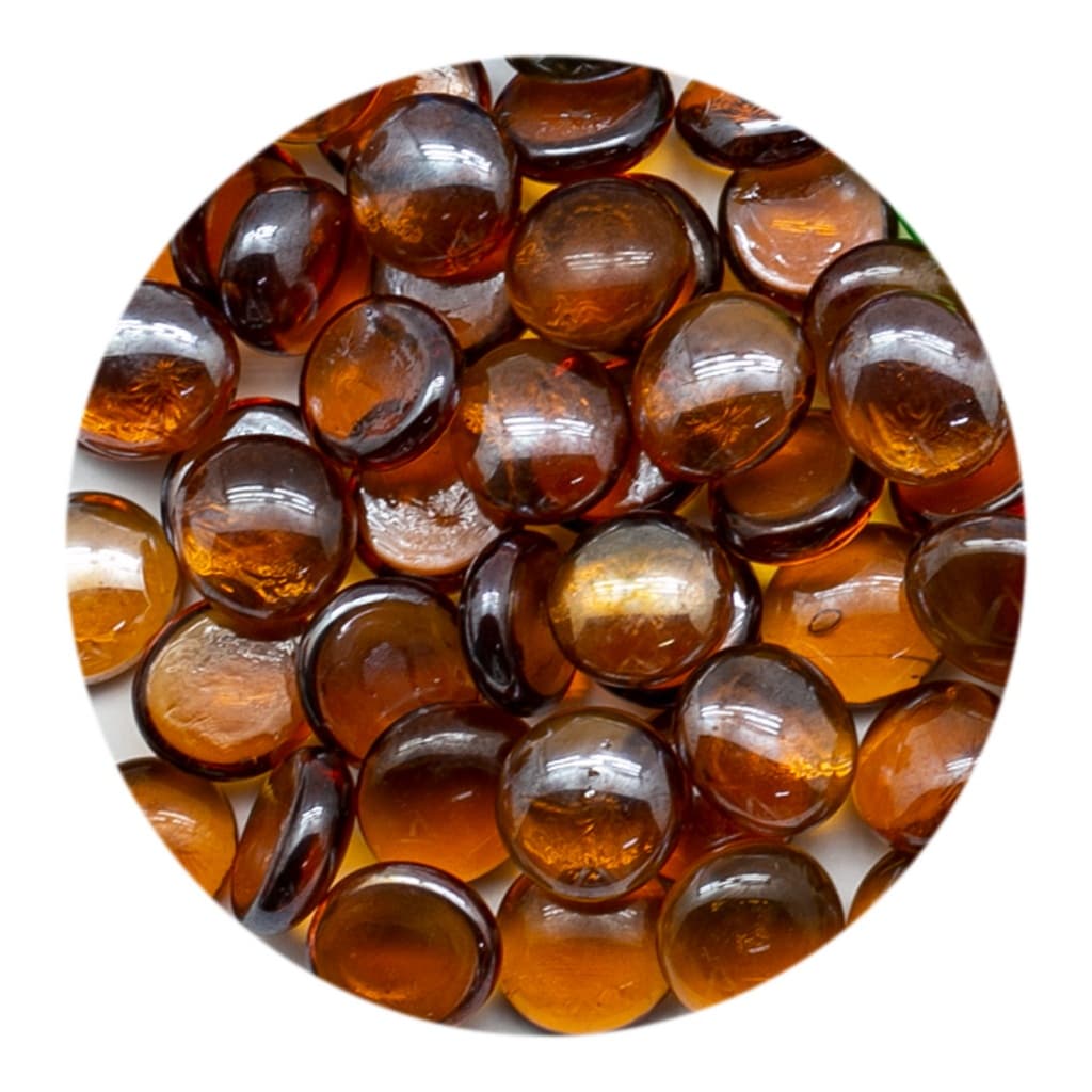 Gema de Vidro Pedra 600g/112 pcs p/ Vaso Aquarío decorativo- Marrom Escuro