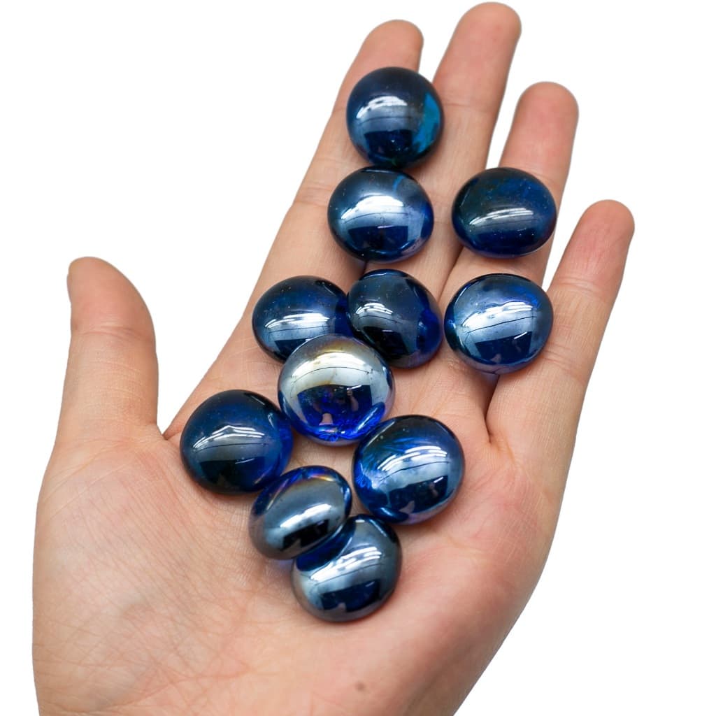 Gema de Vidro Pedra 600g/120 pcs p/ Vaso Aquarío decorativo- Azul Escuro