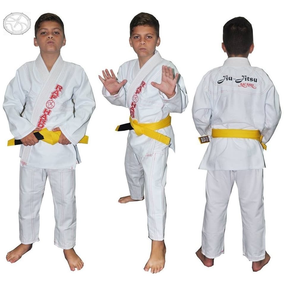 Kimono Trançado Jiu-jitsu Infantil "Red Line"