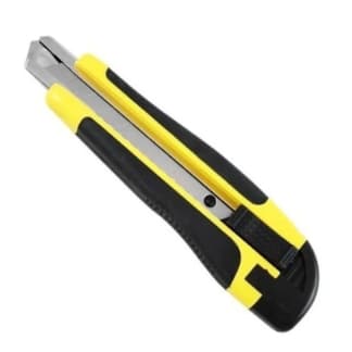 Estilete Emborrachado Profissional Hammer 18mm Com Trava E 3 Lâminas