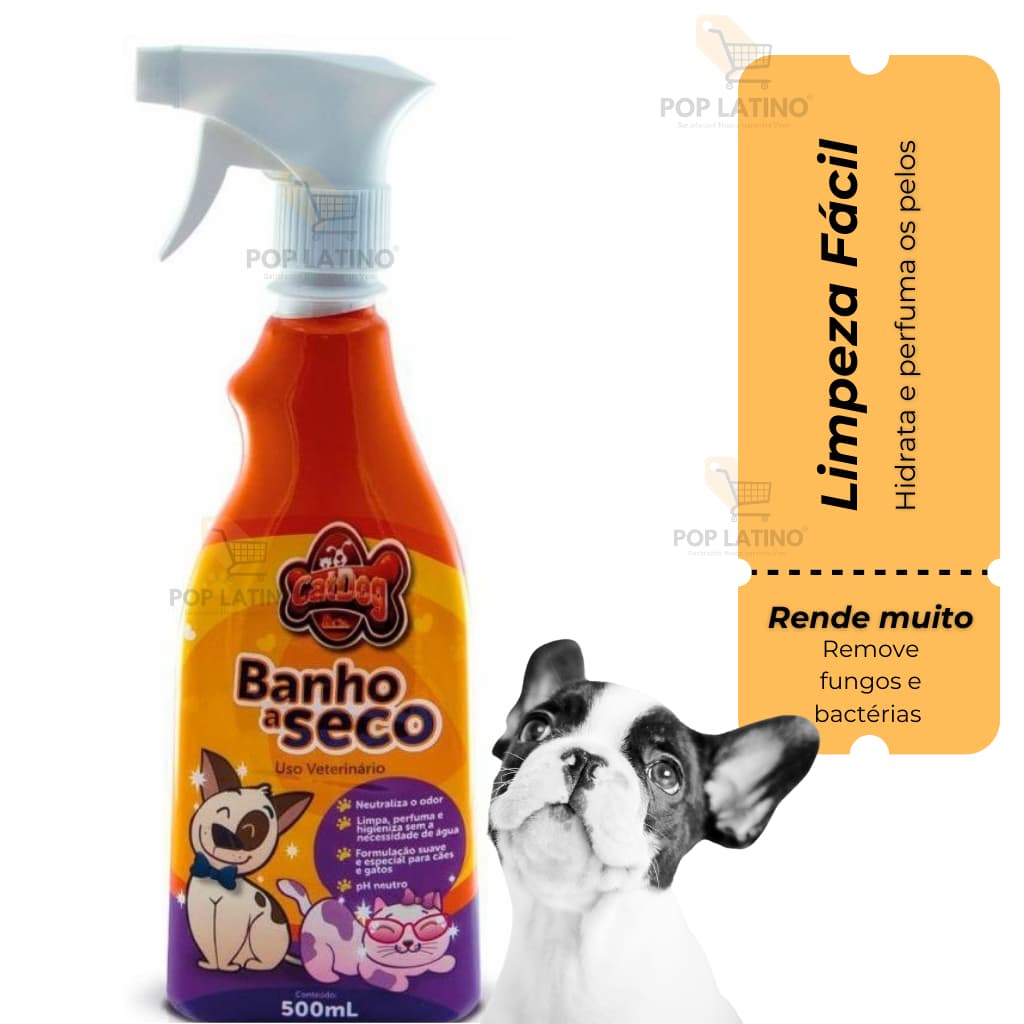 Banho a Seco Para Cachorro Cães Gatos Catdog Pet 500ml, Pet shop