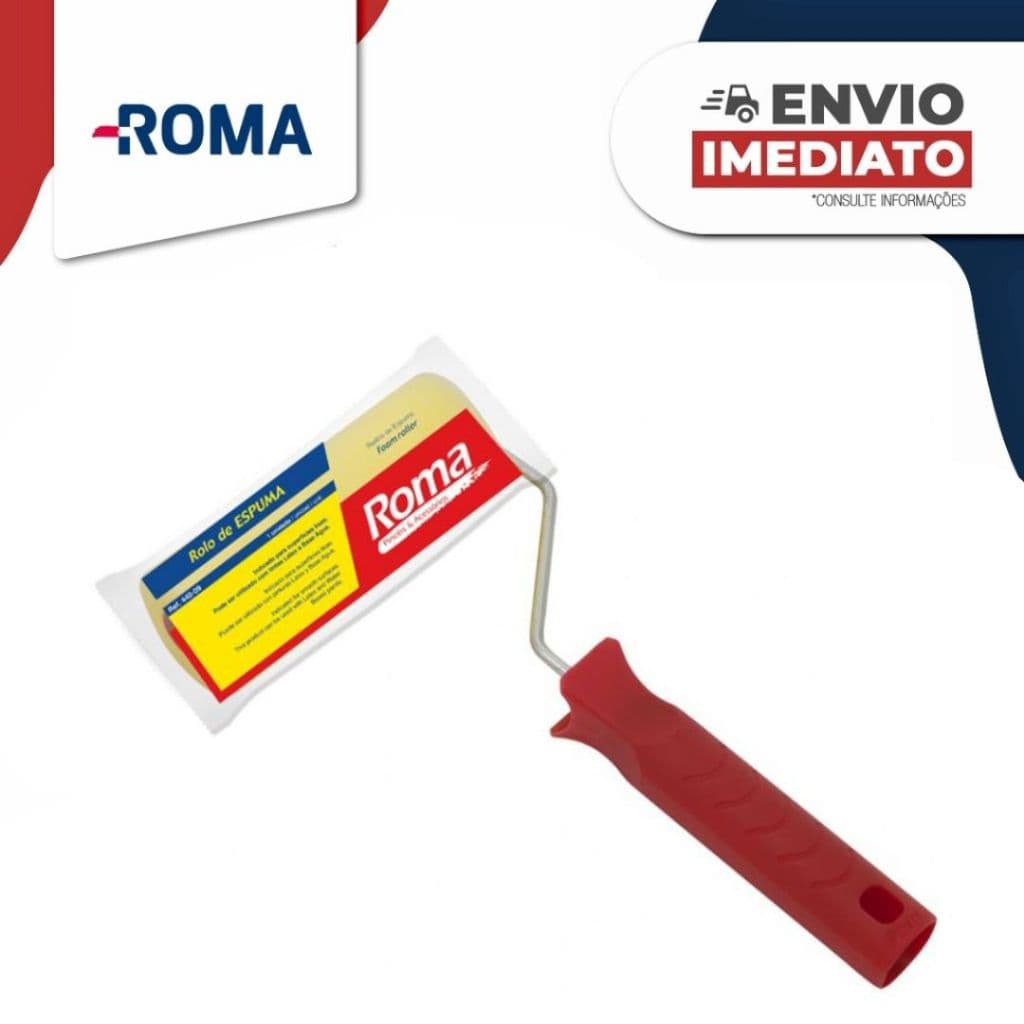 Rolo Pintura Espuma 05cm, 09cm ou 15cm |ROMA| C/cabo