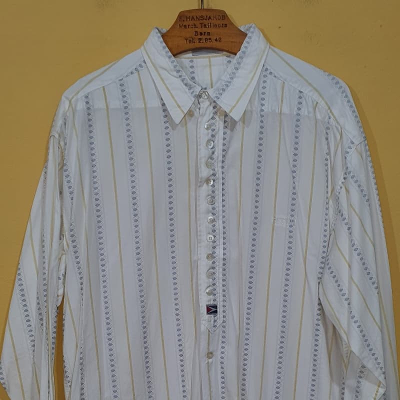 CAMISA SOCIAL ALGODÃO MANGA LONGA VINTAGE ANOS 90