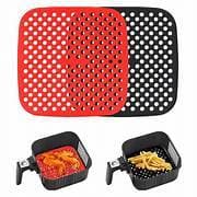 Tapete Protetor Silicone Para Air Fryer Fritadeira Universal Não Gruda - Redondo / Quadrado