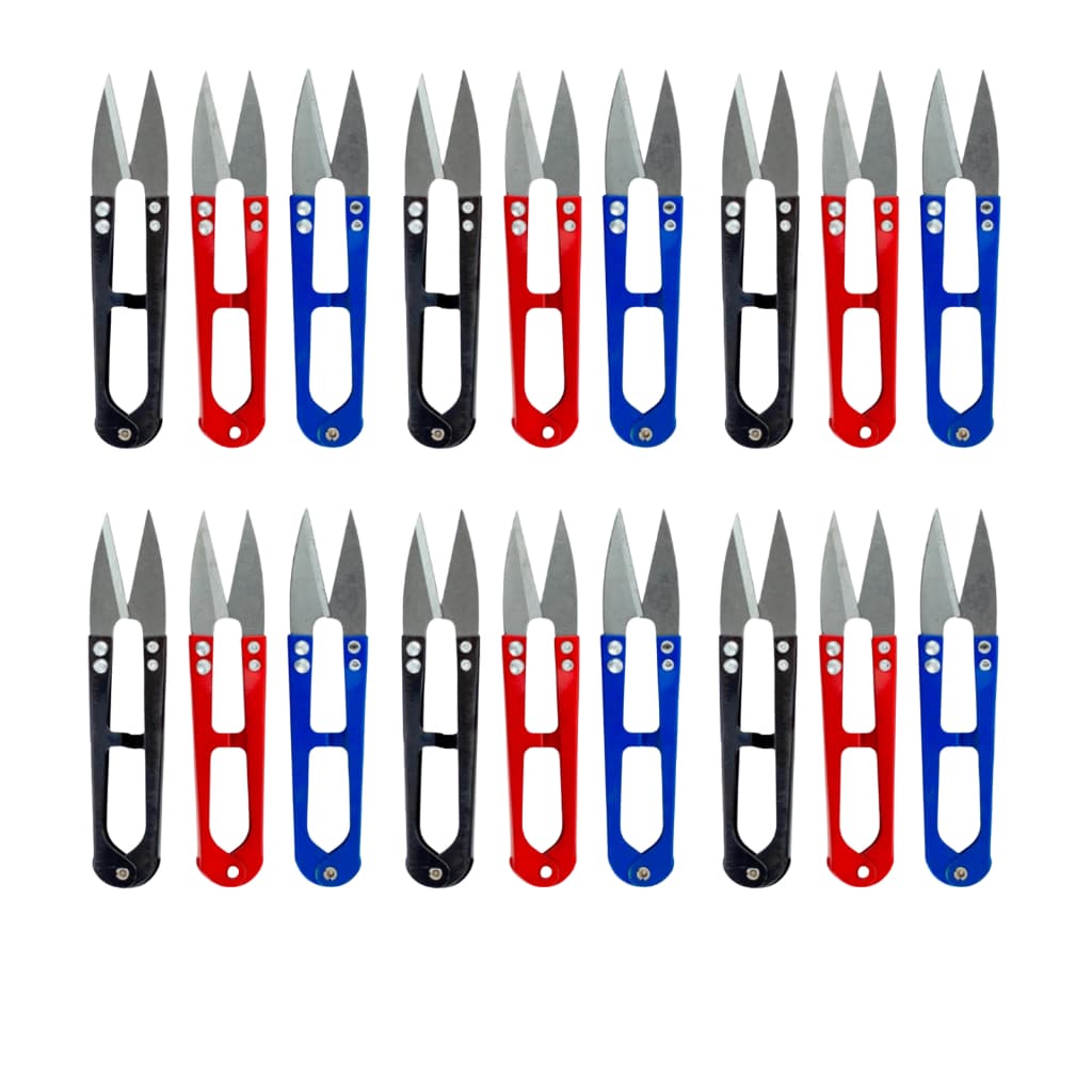 10 Tesouras de arremate em Metal Pic Acabamentos Costura patchwork tricotin (contém 10 tesouras)