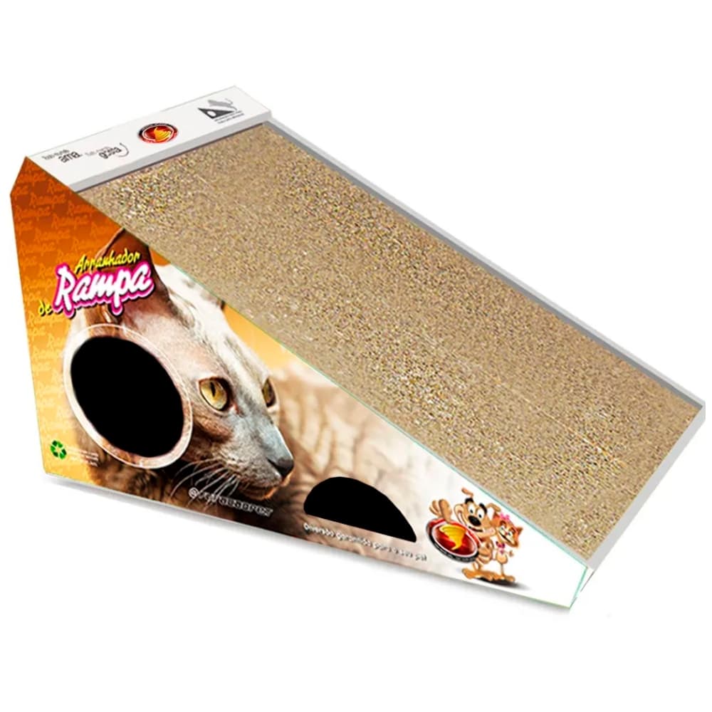 Arranhador 2 Bolinhas Gato Gatinho Brinquedo Interativo Anti-estresse Papelão Ondulado Furacão Pet