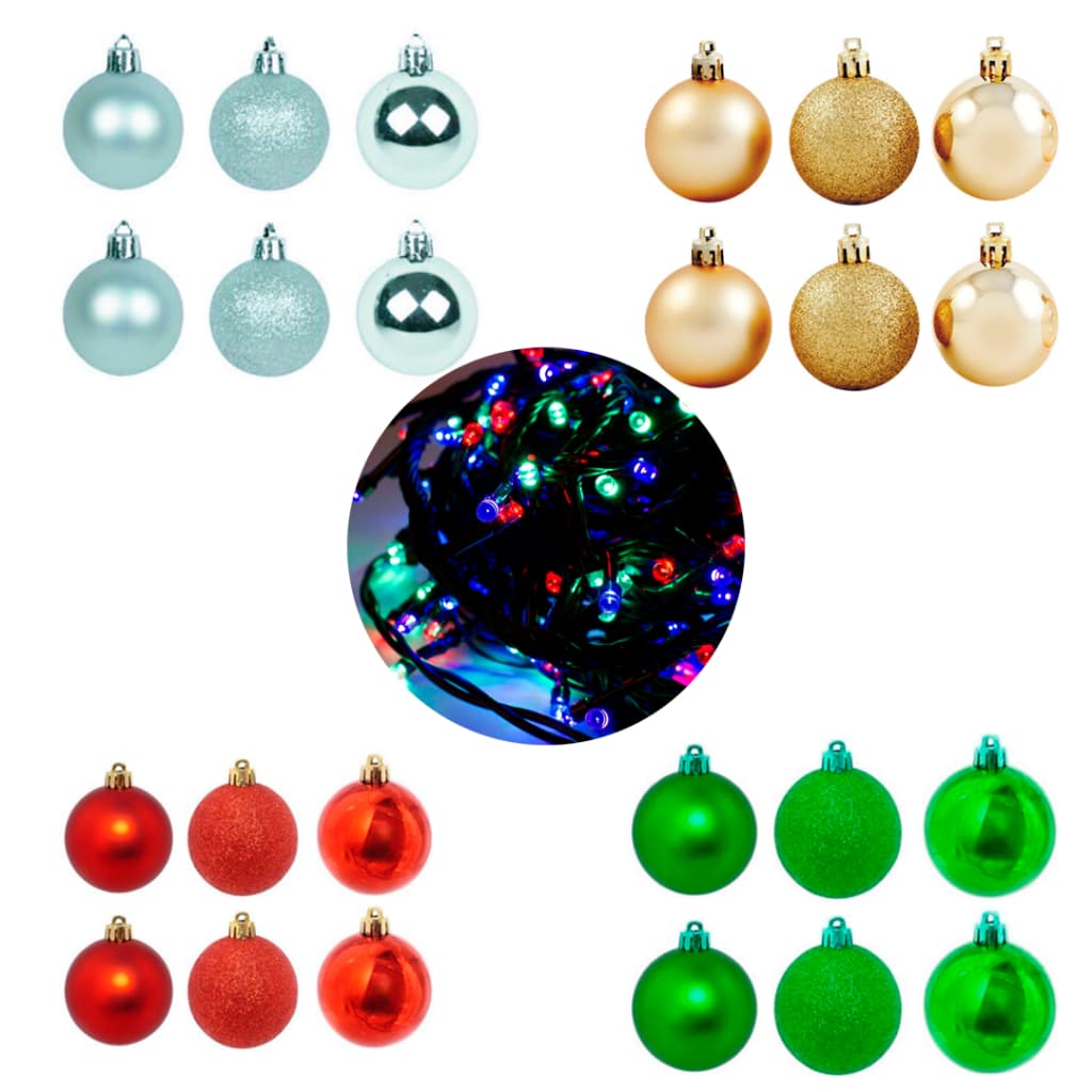 Kit de natal 24 bolinhas e um Pisca Pisca