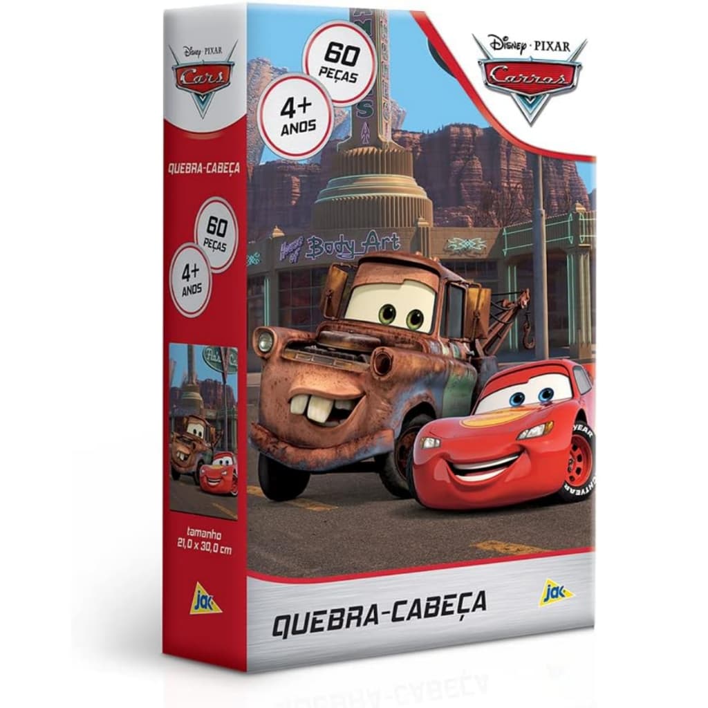 Quebra Cabeça Infantil 60 peças Carros Disney Relâmpago McQueen