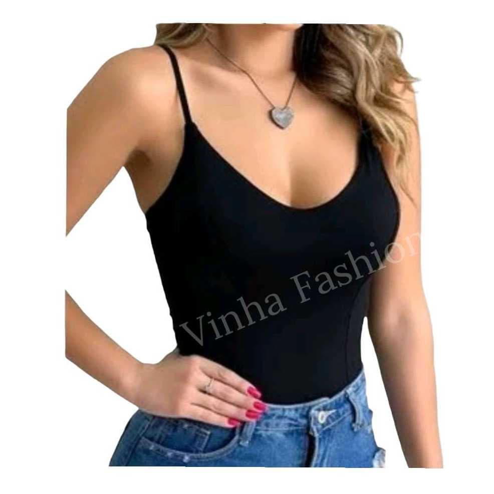 Body Alcinha Simples  Clássico Com Forro Moda Verão Em Suplex Romantic