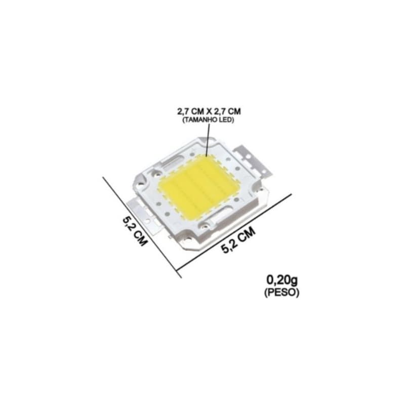 Kit 2 Chip Led 30w/50w Para Reposição De Refletores Branco Frio/Branco Frio