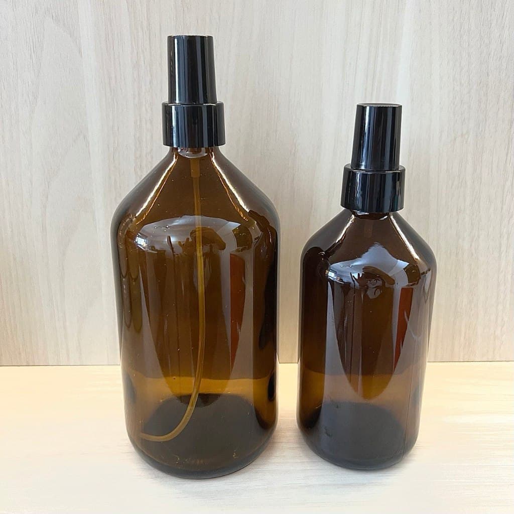 Vidro Âmbar Válvula Spray Preta 500mL/250mL Perfume Proteção UV