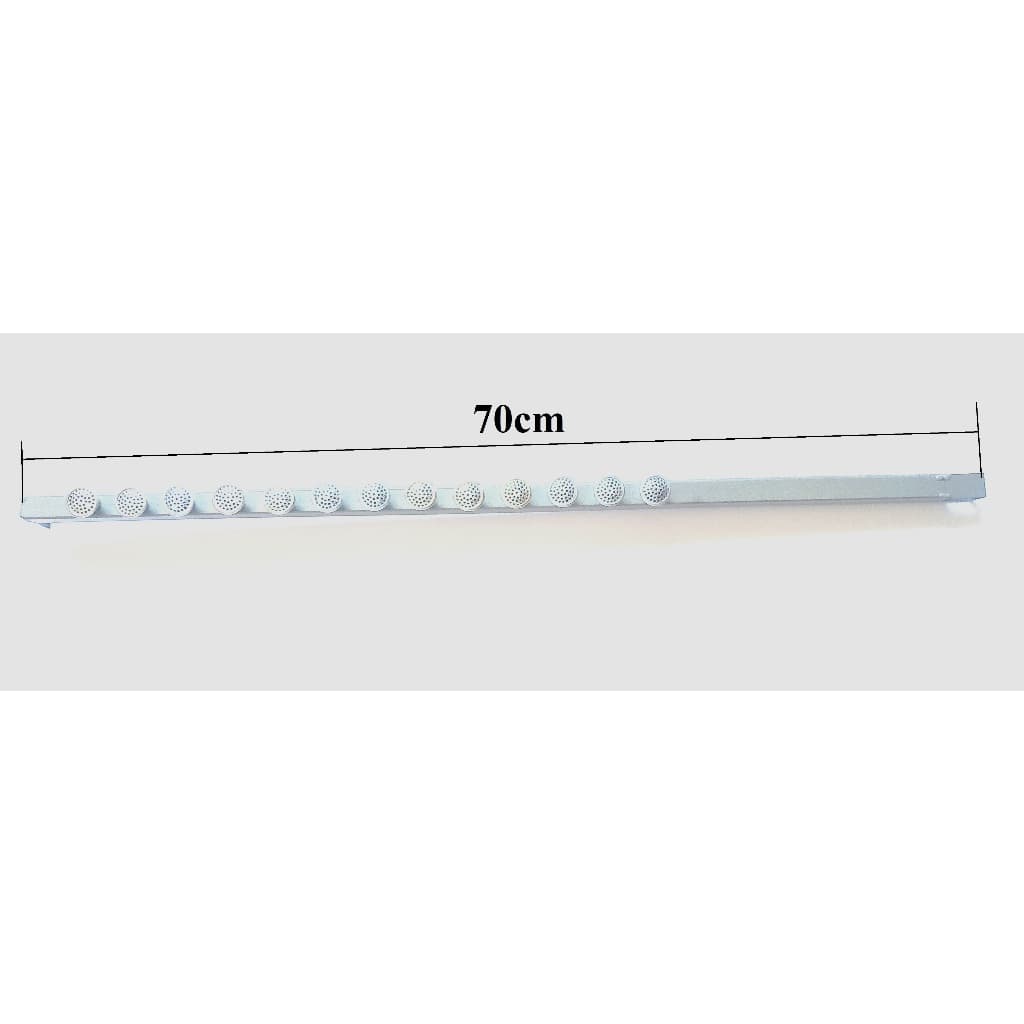 Kit Gás Queimador Churrasqueira Bafo Alta Pressão 70cm 13 caulis