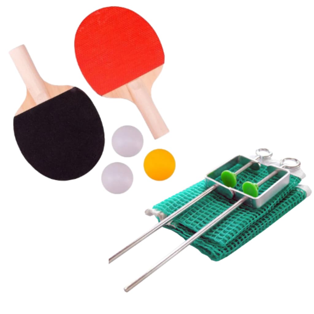 Kit Profissional Ping Pong Raquetes + Rede C/Suporte