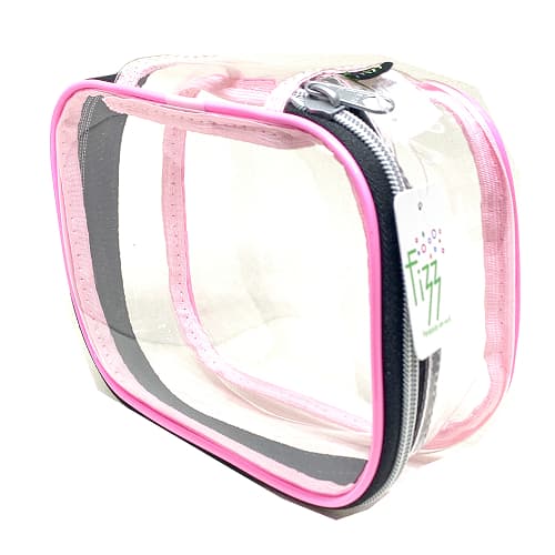Estojo Escolar 100 Pens Lápis Jumbo Box Cristal Rosa Necessaire Fizz