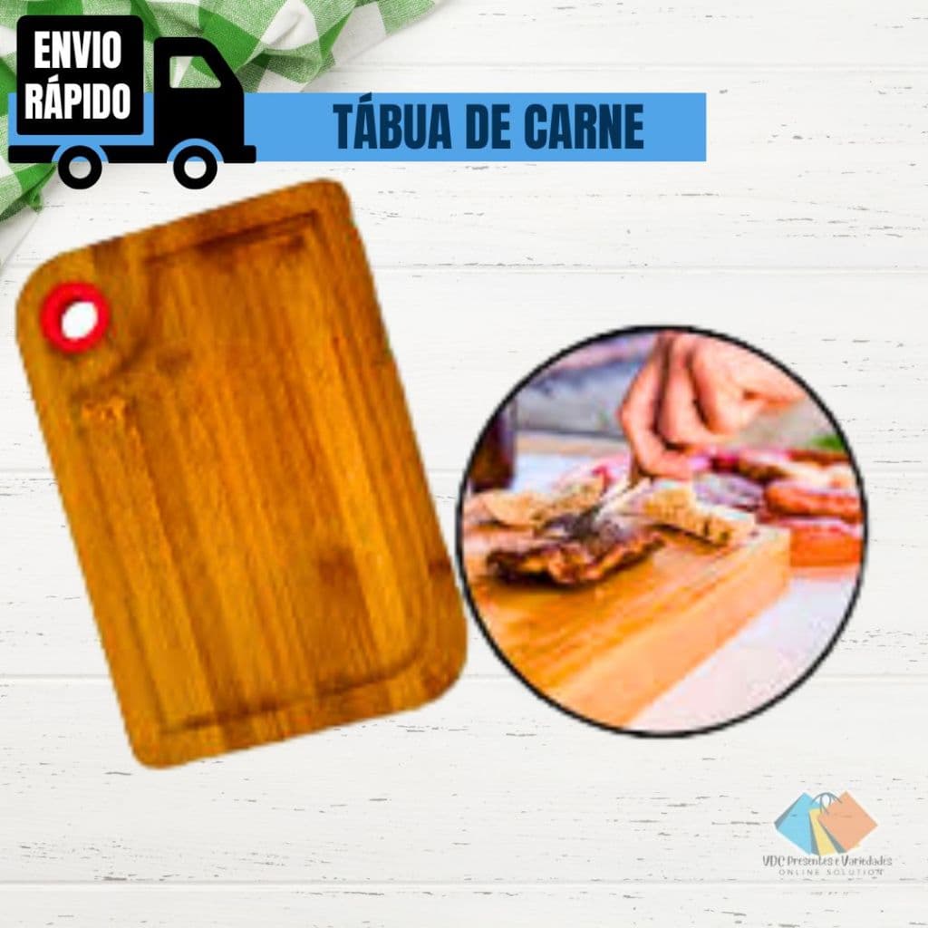 Tábua de Carne Corte de Bambu Ecológico Cortar Carne Frango Atóxica