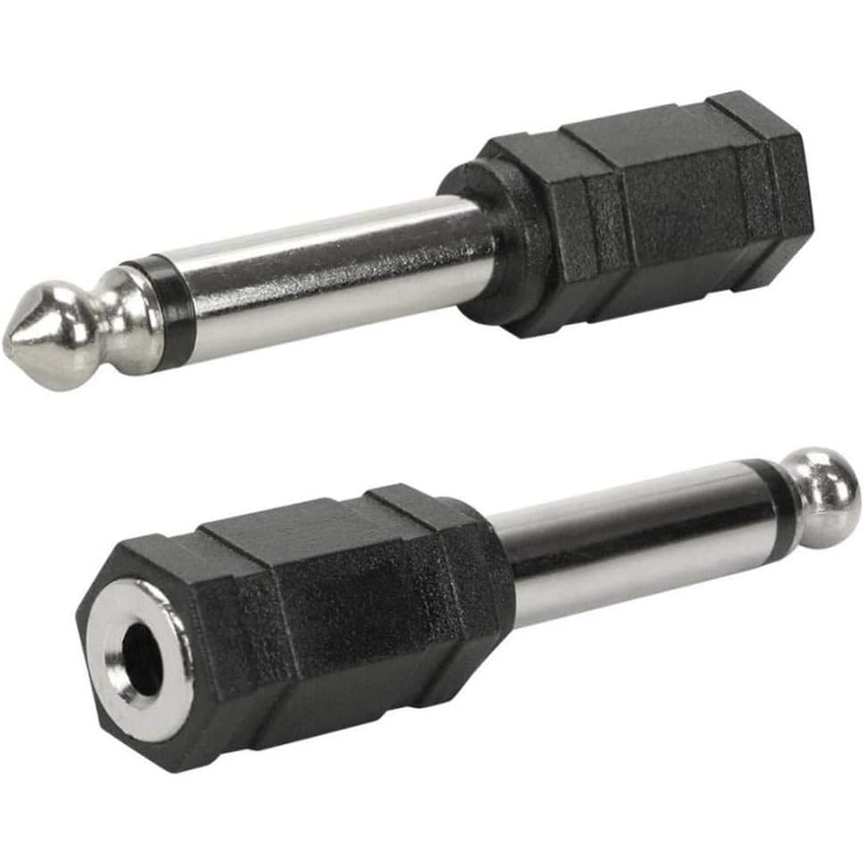 Plug Adaptador De Audio P10 Macho Mono Para P2 Femea Estereo