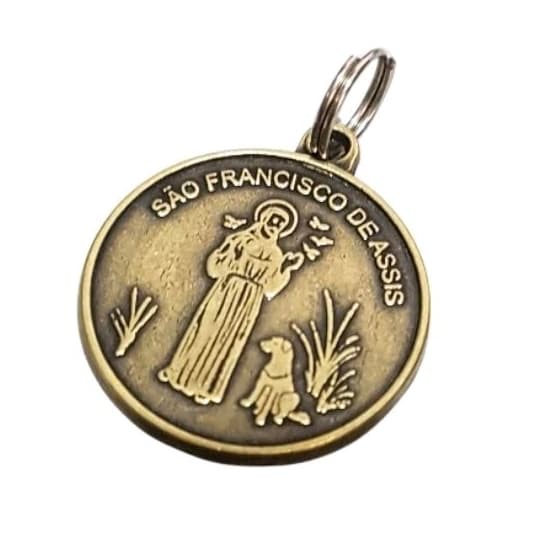 10 Medalhas de Metal Para Coleira Pet - Proteção São Francisco De Assis - Pingente Cães e Gatos