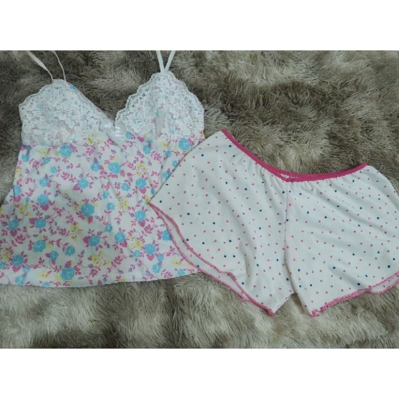 baby Doll alcinha pijama feminino curto verão lindo estampado