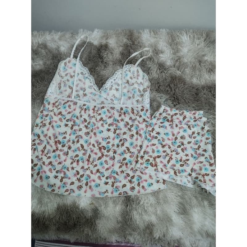 baby Doll alcinha pijama feminino estampado curto verão lindo estampado